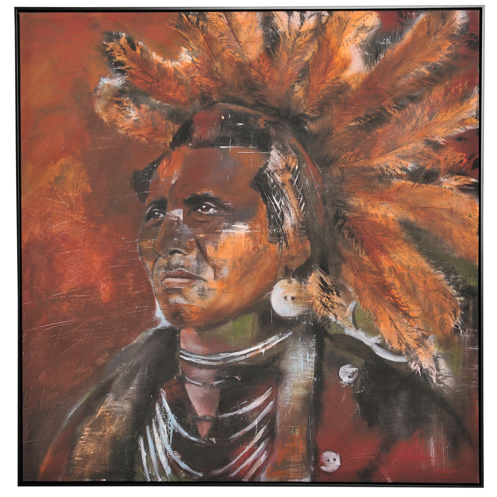 Tavla chief 100x100, canvas print